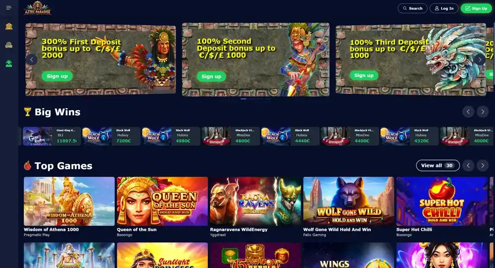 aztec paradise casino